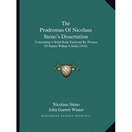 Dissertation is prodromus