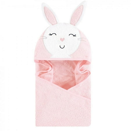 UPC: 0660168565577 | Hudson Baby Infant Girl Cotton Animal Face Hooded Towel  Pink Bunny  One Size