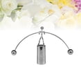 thumbnail image 4 of Metal Balancing Balls Swing WeightLifting Iron Men Desktop Crafts Ornaments Home Office Desk Decor Toy (Silver), 4 of 5