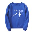 thumbnail image 1 of Outfmvch Chandails de la Saint-Valentin pour Femmes Chandail de la Saint-Valentin pour Femmes Imprimé Couple Plus Velours Manches Longues Col Rond Pull Chandail en Molleton Haut (Unisexe) Bleu 3TG, 1 of 3