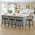 thumbnail image 6 of Dycanpo 24'' Wooden Bar Stools Set of 4,Counter Height Bar Stools with Backrest for Kitchen Island,Espresso, 6 of 7