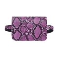 thumbnail image 1 of Riñoneras con solapa y estampado de serpiente para mujer, riñonera serpentina, riñonera (púrpura) Likrtyny Para estrenar, 1 of 8