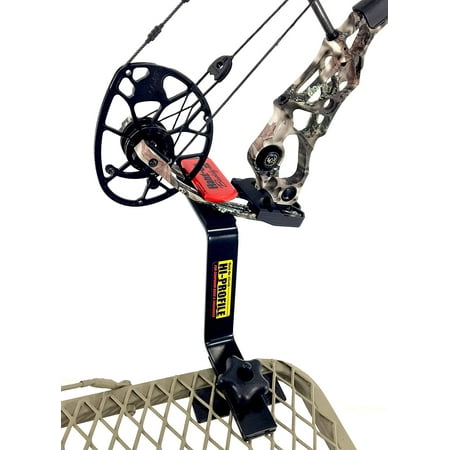 Hi-Profile Hang-On Buddy Hunting Bow Holder | Stainless Steel Bow Hangers for Tree Stand | Tree Stand Accessories for Hunting for Compound or Crossbow | Tree Stand Accessory Holder