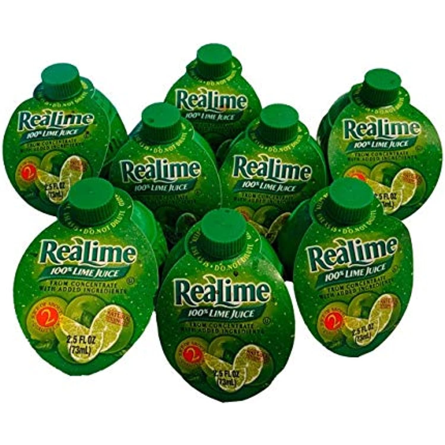 Realime Lime Juice Lime Juice From Concentrate 2.5 Oz Bottles Pack Of 8 Bottles