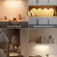 thumbnail image 3 of 1pc LED Cabinet Light With Motion Sensor, Ultra Thin Human Body Induction Intelligence LED Lamp Ultra Thin, For Kitchen Counter Bedroom Wardrobe(7,8or11,8or15,7), 3 of 10