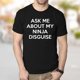 thumbnail image 1 of Disfraz Divertido Ninja Casual Tee Blusas de verano con cuello redondo que combinan con todo para hombres y mujeres (Negro S) Cgtredaw Para estrenar, 1 of 1