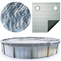 Swimline Hydrotools Silver King Winter Pool Cover for 12 x 28 Ft Above Ground Oval Pools