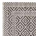 thumbnail image 2 of SAFAVIEH Courtyard Marisa Border Indoor/Outdoor Runner, 2'3" x 6'7", Grey/Black, 2 of 4