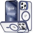 thumbnail image 1 of KOMI Magnetic Case for iPhone 13 Pro Max Case with Camera Stand [Compatible with MagSafe] [Military Drop Tested] Shockproof Slim Clear iPhone 13 Pro Max Phone Case for Women Men Dark Blue, 1 of 4