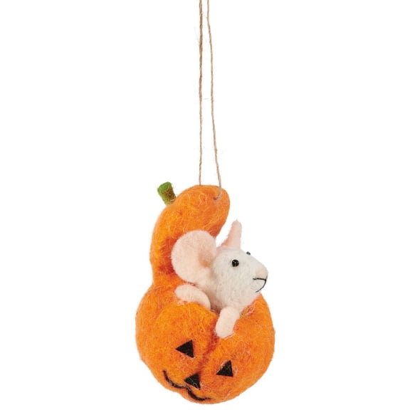 Pumpkin Mouse Felt Critter