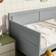 thumbnail image 4 of Harper & Bright Designs Twin Size Daybed with Two Storage Drawers, Wood Platform Bed with Storage for Bedroom, Grey, 4 of 10