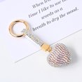 thumbnail image 1 of NETSENG Rhinestone Heart Keychain Glitter Crystal Heart Key Ring Shiny Crystal Key Chain Leather Bag Charm Ladies Girls, 1 of 3