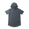 thumbnail image 1 of SUNSIOM Men Summer Hoodie Pullover Short Sleeve Sweatshirt Hip Hop Sweater, 1 of 5