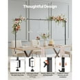 thumbnail image 4 of KFFKFF Over The Table Rod Stand with Clamps, 13"-42" Tall & 28"-98" Length Adjustable, 2 Packs Table Arch Stand, Tabletop Balloon Arch Frame for Wedding Birthday Party Christmas Decorations, Black, 4 of 9