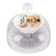 thumbnail image 3 of Incubadora de huevos Mini incubadora automática de 12 huevos con cubierta aislante totalmente transparente para incubar aves de corral enchufe estadounidense 110V, 3 of 13