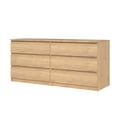 thumbnail image 5 of Tvilum Scottsdale 6 Drawer Double Dresser for Adults, Jackson Hickory, 5 of 15