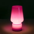 thumbnail image 2 of BrightSide Pink Little Glass Battery Lamp - 8.5" LED Table Lamp with Translucent Glass Construction, 2 of 5