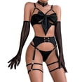 thumbnail image 1 of Gibobby Conjunto de lencería Sexy Ropa Interior Divertida para Mujer, Escote En V Profundo, Encaje Sexy, Vestido Transparente, Vestido para Conjuntos De Lencería(Negro, CH), 1 of 5