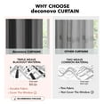 thumbnail image 5 of Deconovo Room Darkening Grommet Window Bedroom Panels Set of 2 Thermal Insulated Noise Cancelling Dark Grey Blackout Curtains for Bedroom 42x63 inch, 5 of 14
