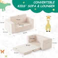 thumbnail image 3 of Sofá Infantil Zorvoxz 2 en 1 Sillón para Niños de 1 a 3 Años con Suave Forro de Felpa, 3 of 8