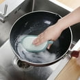 thumbnail image 4 of Travelwant 8Pcs/Set Scrub Microfiber Sponge with Hanger, Non-Scratch Premium Reusable Sponge with Heavy Duty Scrubber for Kitchen Easily Cleaning Dishes, Pots and Pans, 4 of 7