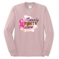 thumbnail image 3 of Nobody Fights Alone Watercolor Sparkles Breast Cancer Awareness Mens Long Sleeve Shirt, Light Pink, Large, 3 of 5