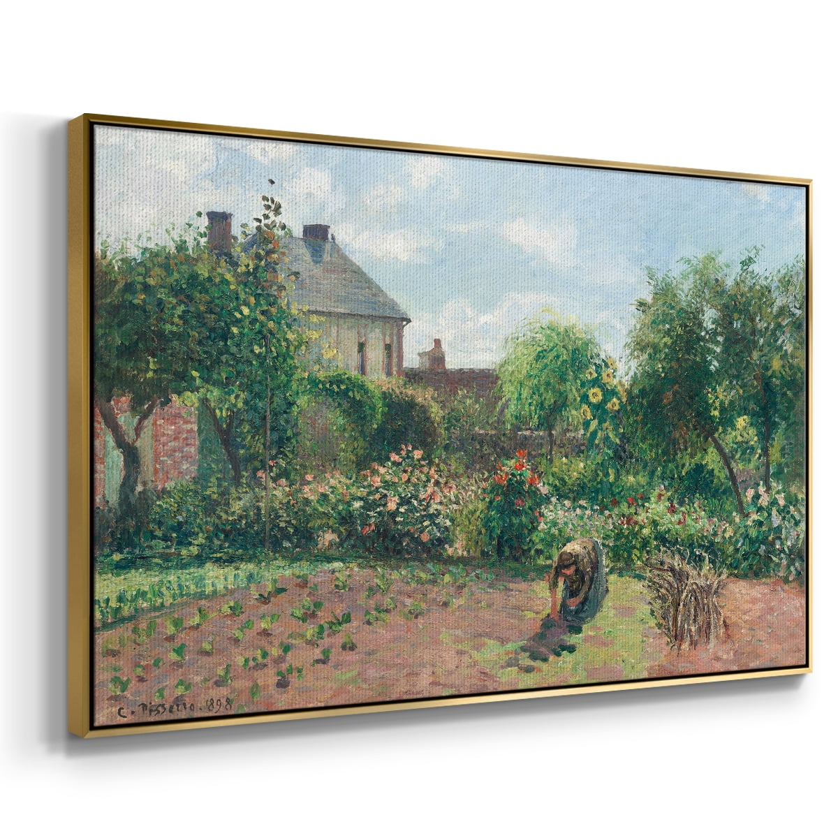 Vintage Landscape-CCLII By Wexford Home Framed in Gold Wood Gallery Wrapped Canvas 27 in. x 41 in.