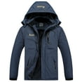 thumbnail image 3 of MANSDOUR Men's Snow Ski Hiking Jacket Warm Fleece Lined Water-resistant Winter Outdoor Snowboard Windbreaker Hooded Coat Navy Blue-XXL, 3 of 6
