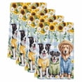 thumbnail image 2 of Spring Dog Kitchen Towels Set of 4, Sunflower Daisy Botanical Blue Plaid Absorbent Dish Towels for Kitchen, Microfiber Hand Towel, Quick Drying Tea Towel for Cleaning Decorative Dishcloths, 2 of 7