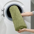 thumbnail image 6 of 3 Pieces Bathroom Rugs, Ultra Soft Non Slip Absorbent Chenille Toilet Bath Mat Set (Sage Green), 6 of 6
