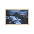 thumbnail image 1 of Landscape Wall Art with Frame, Kirkjufell Volcano Coast of Snaefellsnes Peninsula Iceland European Outdoors, Printed Fabric Poster for Bathroom Living Room, 35" x 23", Multicolor, by Ambesonne, 1 of 2