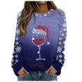 thumbnail image 1 of Womens Sweatshirt Oversized Sweatshirts Crewneck Long Sleeve Pullover, 1 of 4