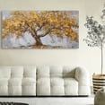 thumbnail image 5 of Canvas Wall Art for Living Room - Large Yellow Tree of Life Canvas Prints, Modern Abstract Nature Painting for Kitchen Bedroom Office Wall Decor, 5 of 7