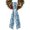 Blue, variant on Christmas Wreath Sash for Front Door 4.5"x56", Cartoon Gnome Elf Lights Snow Ornaments Evergreen Double-Sided Bow Ribbon Decor for Wreaths, Stair Railings, Fireplace Mantel