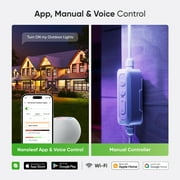 Nanoleaf Essentials Matter Smart Multicolor Permanent Outdoor Lights (49ft) – Plug-in Rgbicw LED Pucks