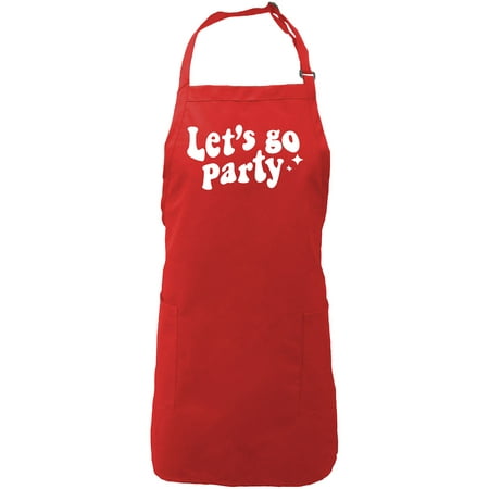 

Let s Go Party Apron with 2 patch pockets