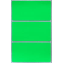 Royal Green Rectangular Color Coding Stickers Name Tag  Labels  4" x 2" in Neon Green, 300 Pack
