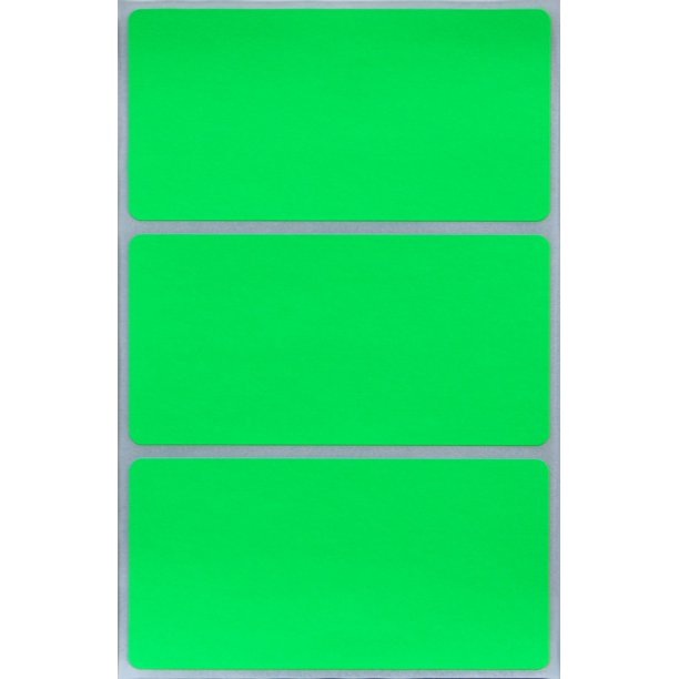 Royal Green Name Tags Labels Colorful Bright Stickers 4" inch x 2" inch