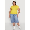 thumbnail image 3 of Womens Plus Size Side Ruched Tee, 3 of 5