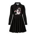 thumbnail image 4 of DISNIMO Alpaca Dress for Girls Rainbow Dresses Size 13-14 Girl Dress Long Sleeve Kids Dress with Collar Dresses for Girls Midi Dress Fall Skater Dresses for Girls Dress Buttons Children Holiday, 4 of 7