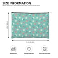 thumbnail image 3 of Zufioo Cherry Strawberry Floral Print DuPont Paper Portable Toiletry Bag, 8.9x6.5 inch Zippered Hand-held Paper Cosmetic Bag Storage Tool Kit, 3 of 7