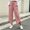 Red, variant on Women Striped Cropped Capri Pants Sevevn Drawstring Elastic Waist Irregular Hem Casual Trousers With Large Side Pockets, Multi‑Color Options For Summer Daily Wear