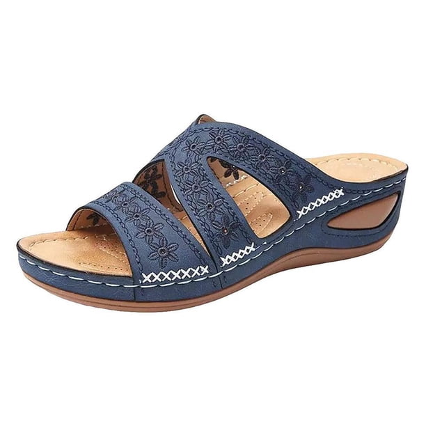 Zapatillas, Sandalias Para Mujer, Zapatillas, Zapatos Antideslizantes De Verano, Sandalias Con Flores Caladas, Zapatos Informales Con Punta Abierta Y Talón Descubierto 1 Par Cateissary AP007146-03