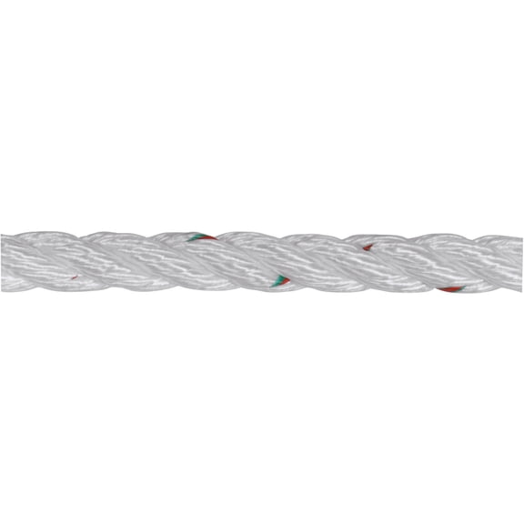 Samson Pro-Set-3 Nylon Dock Line, White with Red and Green Tracers