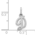 thumbnail image 2 of 14k Or Blanc Délicate Lettre D Initiale Nom Monogramme Collier Pendentif Charme, 2 of 6