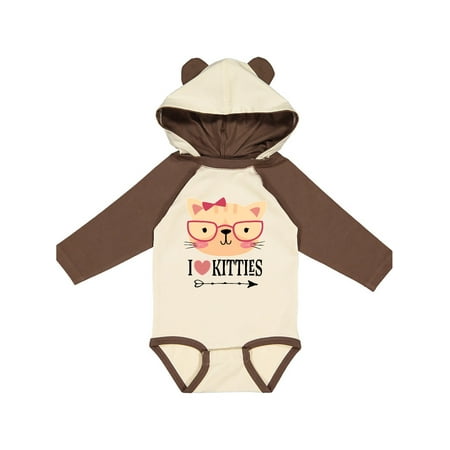 

Inktastic Cat Lover I Love Kitties Gift Baby Girl Long Sleeve Bodysuit
