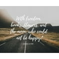 thumbnail image 2 of ArtsyQuotes 18x15 Gold Ornate Wood Framed with Double Matting Museum Art Print Titled - Oscar Wilde Quote: With Freedom, 2 of 4