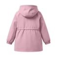thumbnail image 5 of Girls Long Coat Fall Hooded Waterproo𝐟 Windproof Long Sleeve Kids Boys Zip up Rain Jacket Lightweight Outdoor Tactical Jacket, 5 of 5