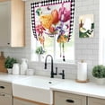 thumbnail image 5 of Spring Tulips Balloon Curtains for Bedroom/Front Door/Bathroom, Colorful Flowers Botanical Butterfly Farm Wooden Tie Up Curtains 63 Inch Length Kitchen Curtains Shades for Windows 46"x63", 5 of 8