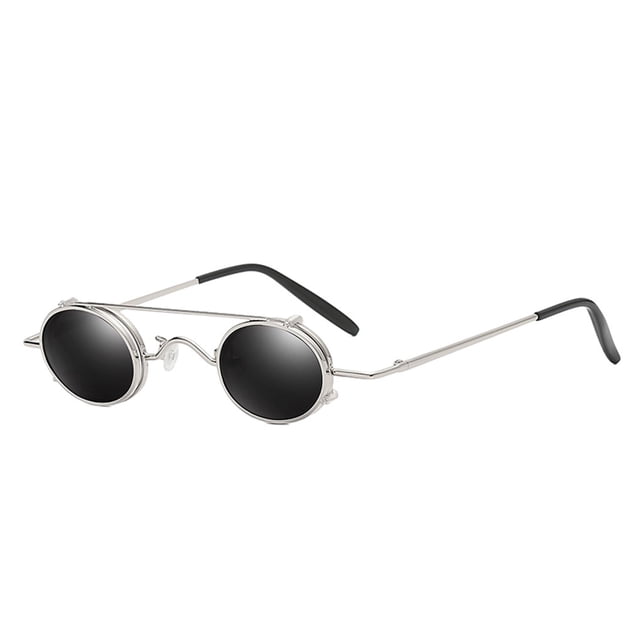 ZheElen Punk Rock Fashion-Proof pour Hommes et Femmes Lunettes de Protection Rondes UV400 C2 1Set